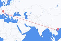 Flyrejser fra Sanya, Kina til Milano, Italien