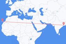 出发地 印度出发地 加尔各答目的地 西班牙拉斯帕尔马斯的航班
