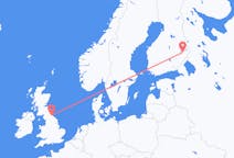 Flights from Joensuu, Finland to Durham, England, the United Kingdom