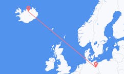 Vols de la ville de Berlin, Allemagne vers la ville d'Akureyri, Islande
