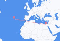 Flyg från Kairo, Egypten till Horta, Azorerna, Portugal