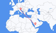 出发地 沙特阿拉伯出发地 奈季蘭目的地 意大利安科納的航班