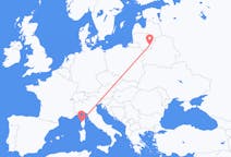Vols de Vilnius, Lituanie vers Calvi, France