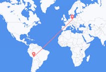 Flyg från La Paz, Bolivia till Berlin, Maryland, Tyskland