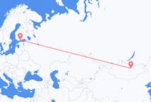 从乌兰巴托飞往赫尔辛基的航班