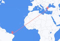Flyrejser fra Fortaleza, Brasilien til Izmir, Tyrkiet