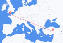 Flyrejser fra Kayseri til Guernsey