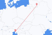 Flyrejser fra Vilnius, Litauen til Trieste, Italien