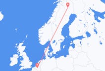 Flyreiser fra Gällivare, Sverige til Brussel, Belgia