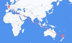Flyg från Rotorua, Nya Zeeland till Limoges, Frankrike