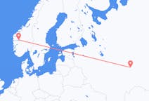Vols depuis la ville de Kazan vers la ville de Sogndal