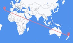 Flyg från Tauranga, Nya Zeeland till Terceira, Portugal