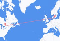出发地 加拿大北灣目的地 丹麦哥本哈根的航班