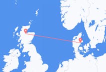 Flyg från Inverness, Skottland till Århus, Danmark