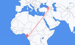 Flyrejser fra Port-Gentil, Gabon til Batman, Tyrkiet