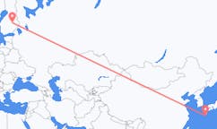 Flyreiser fra Yakushima, Kagoshima, Japan til Kuopio, Finland