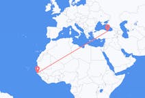 Flyrejser fra Ziguinchor, Senegal til Ordu, Tyrkiet