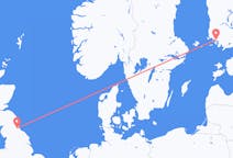 Fly fra Turku til Durham, England