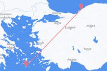 Lennot Zonguldakista Santorinille