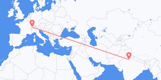 Flyrejser fra Indien til Schweiz