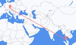 Flyreiser fra Trang, Thailand til Linz, Østerrike