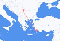 Loty z Niszu, Serbia z Rhodes, Grecja