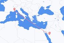 Flyrejser fra Al-'Ula til Nice