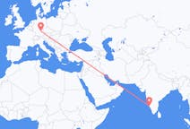 Flyg från Mangalore, Indien till Nürnberg, Tyskland