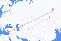 Flights from Lensk, Russia to Larnaca, Cyprus