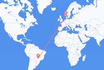 Flights from Três Lagoas, Brazil to Kristiansand, Norway