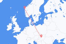 Vluchten van Boedapest, Hongarije naar Florø, Noorwegen