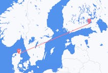 Fly fra Villmanstrand til Aalborg