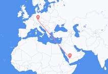 Flyrejser fra Najran, Saudi-Arabien til Nürnberg, Tyskland