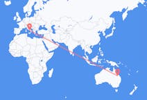 Flyreiser fra Emerald, Australia til Napoli, Italia