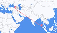 Flyg från Banda Aceh, Indonesien till Mus, Turkiet