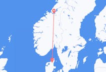 Vols depuis la ville d'Aalborg vers la ville de Trondheim