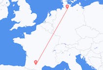 Flug frá Hamborg, Þýskalandi til Toulouse, Frakklandi