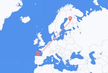 Vols depuis la ville d'Asturies vers la ville de Kajaani