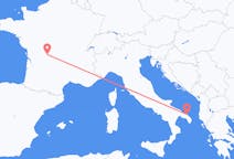 Flyreiser fra Brindisi, Italia til Limoges, Frankrike