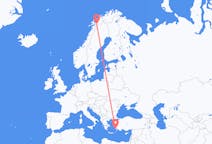 Flyg från Narvik, Norge till Kos, Grekland
