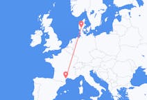 Flyg från Béziers, Frankrike till Billund, Danmark