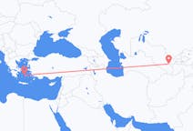 Loty z Samarkanda, Uzbekistan do Parikii, Grecja
