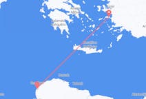 Flyreiser fra Benghazi, til Samos