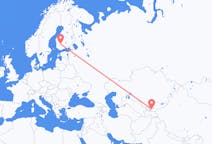 Flyg från Fergana, Uzbekistan till Tammerfors, Finland