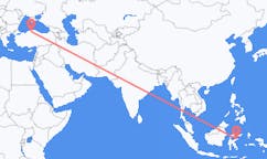出发地 印度尼西亚卢武克目的地 土耳其卡斯塔莫努的航班