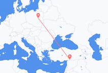 Flyreiser fra Warszawa, Polen, til Gaziantep, Polen