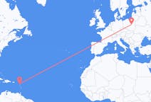 Flyreiser fra Antigua, til Warszawa