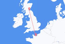 Flyrejser fra Caen, Frankrig til Edinburgh, Skotland
