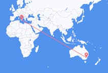 Loty z Canberra, Australia do Katania, Włochy