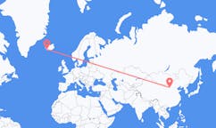 เที่ยวบิน จาก ออร์ดอสซิตี้, จีน ไปยัง เรคยาวิก, ไอซ์แลนด์